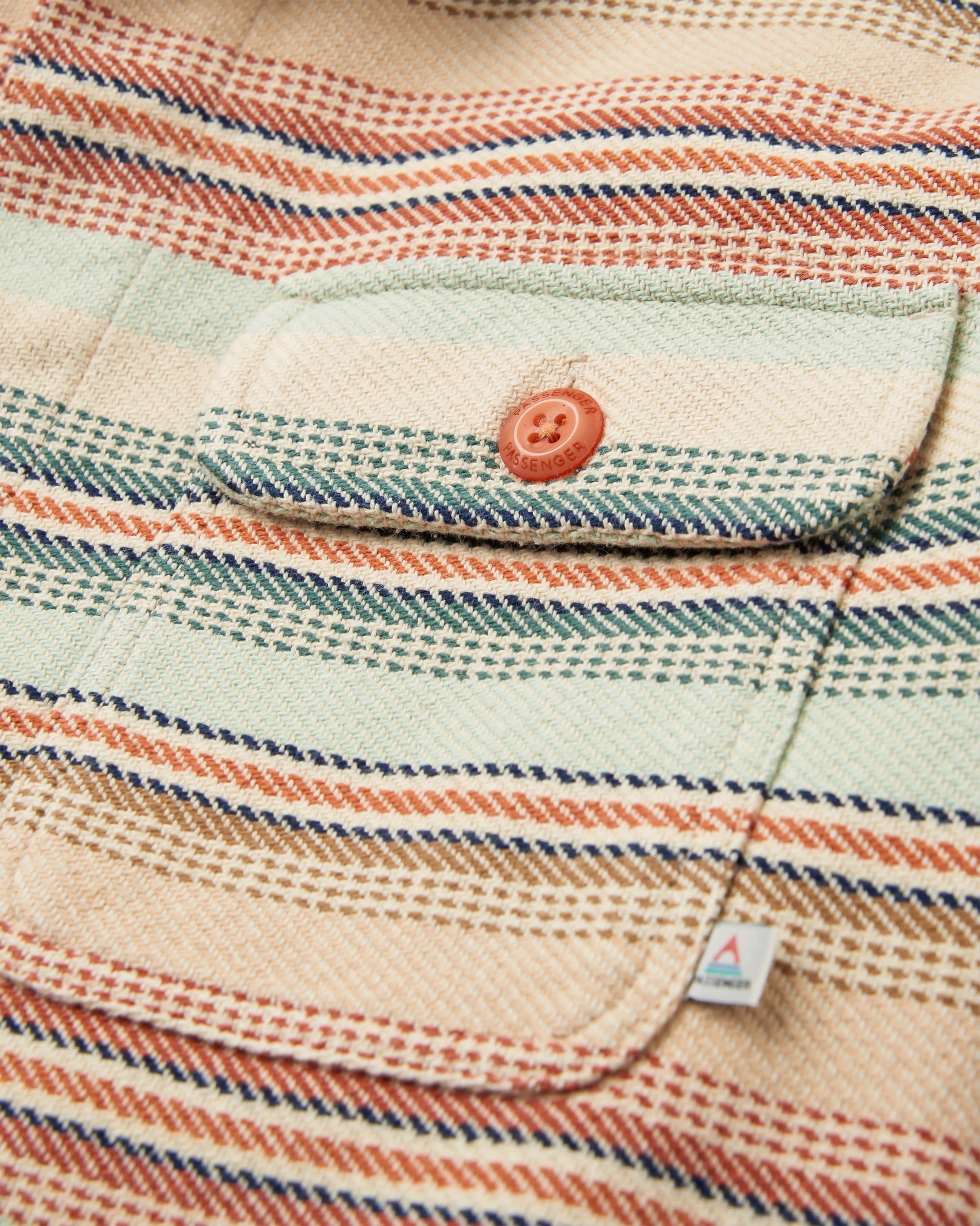 Island Heavy Twill Shirt - Birch Beach Stripe - Flatlay