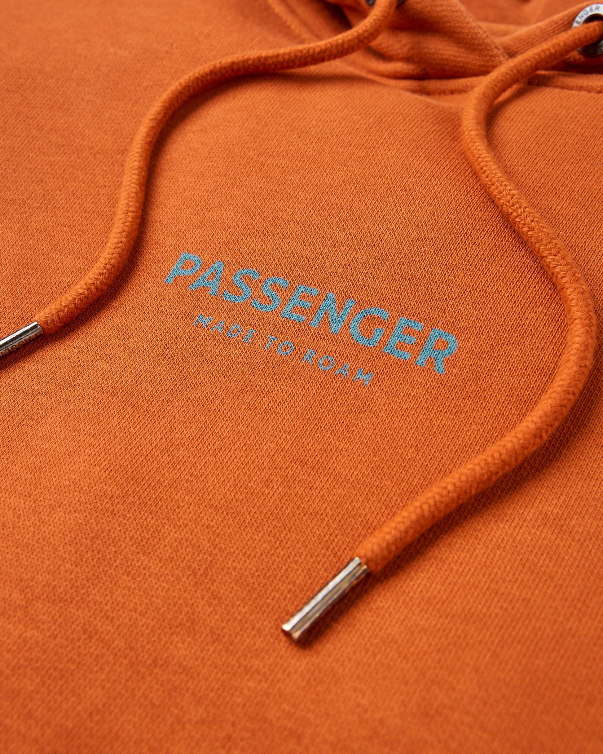 Passenger Relaxed Fit Hoodie - Sunset Orange - Flatlay