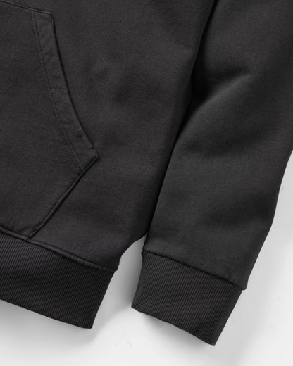 Roam Wild Recycled Cotton Hoodie - Black - Flatlay