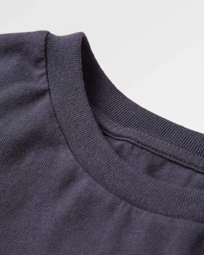 Drifters Oversized Recycled Cotton T-Shirt - Charcoal - Flatlay