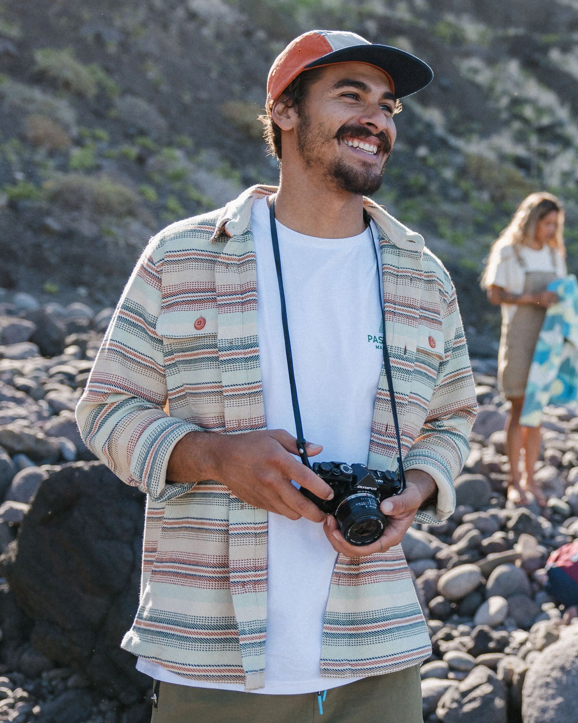 Island Heavy Twill Shirt - Birch Beach Stripe - Lifestyle