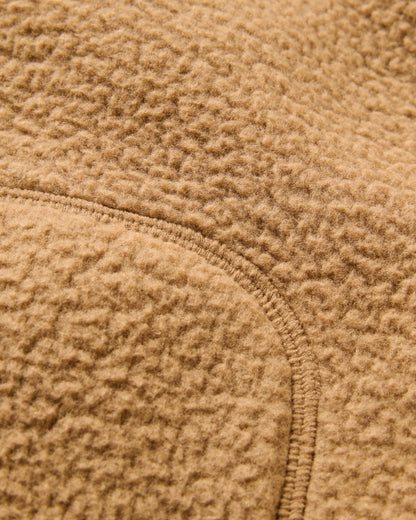 Offgrid Sherpa Crew Fleece - Caramel Brown - Flatlay