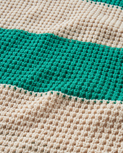 Reflection Stripey Jumper - Vintage White/Greenlake Stripe - Flatlay