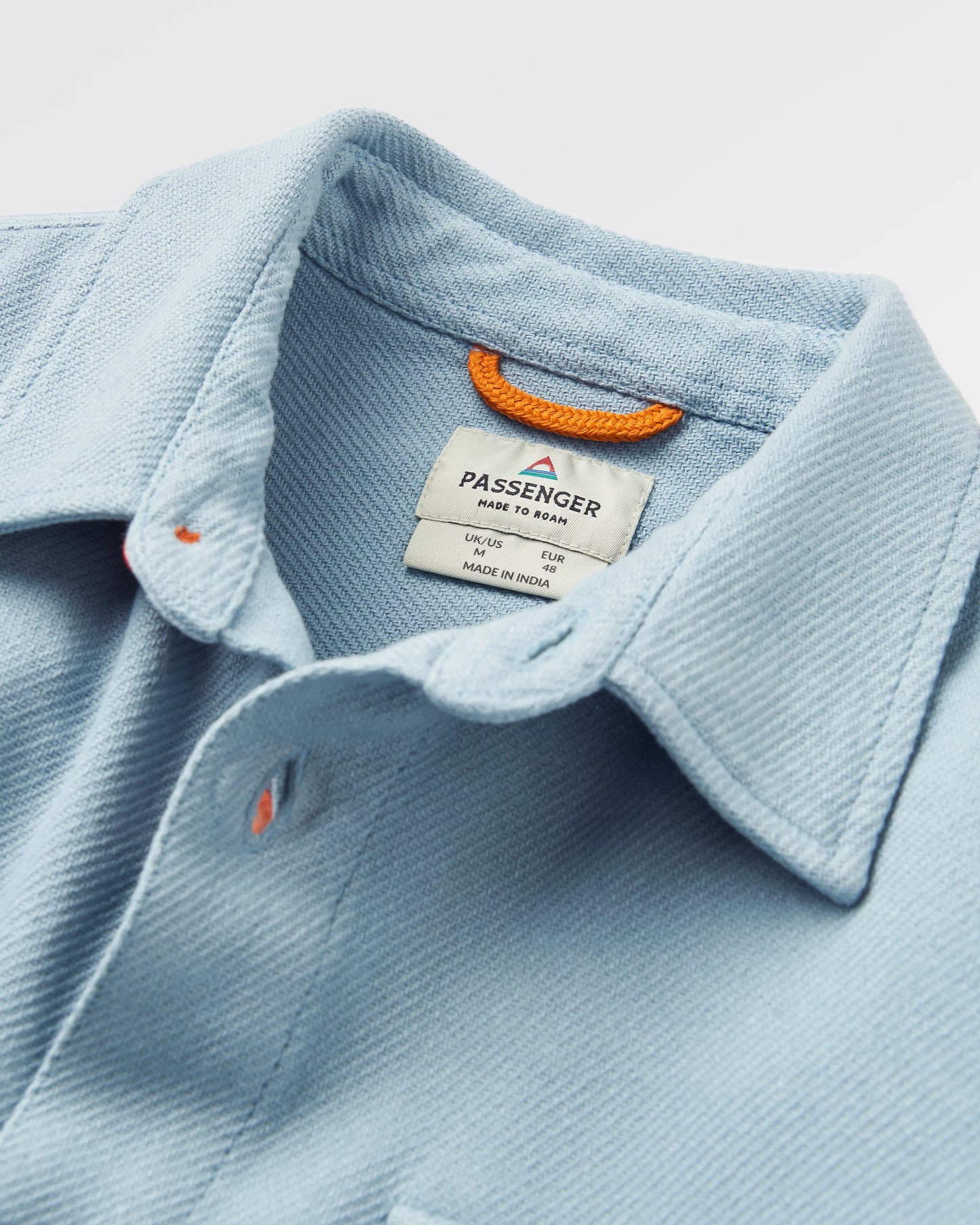 Island Heavy Twill Shirt - Faded Denim - Flatlay