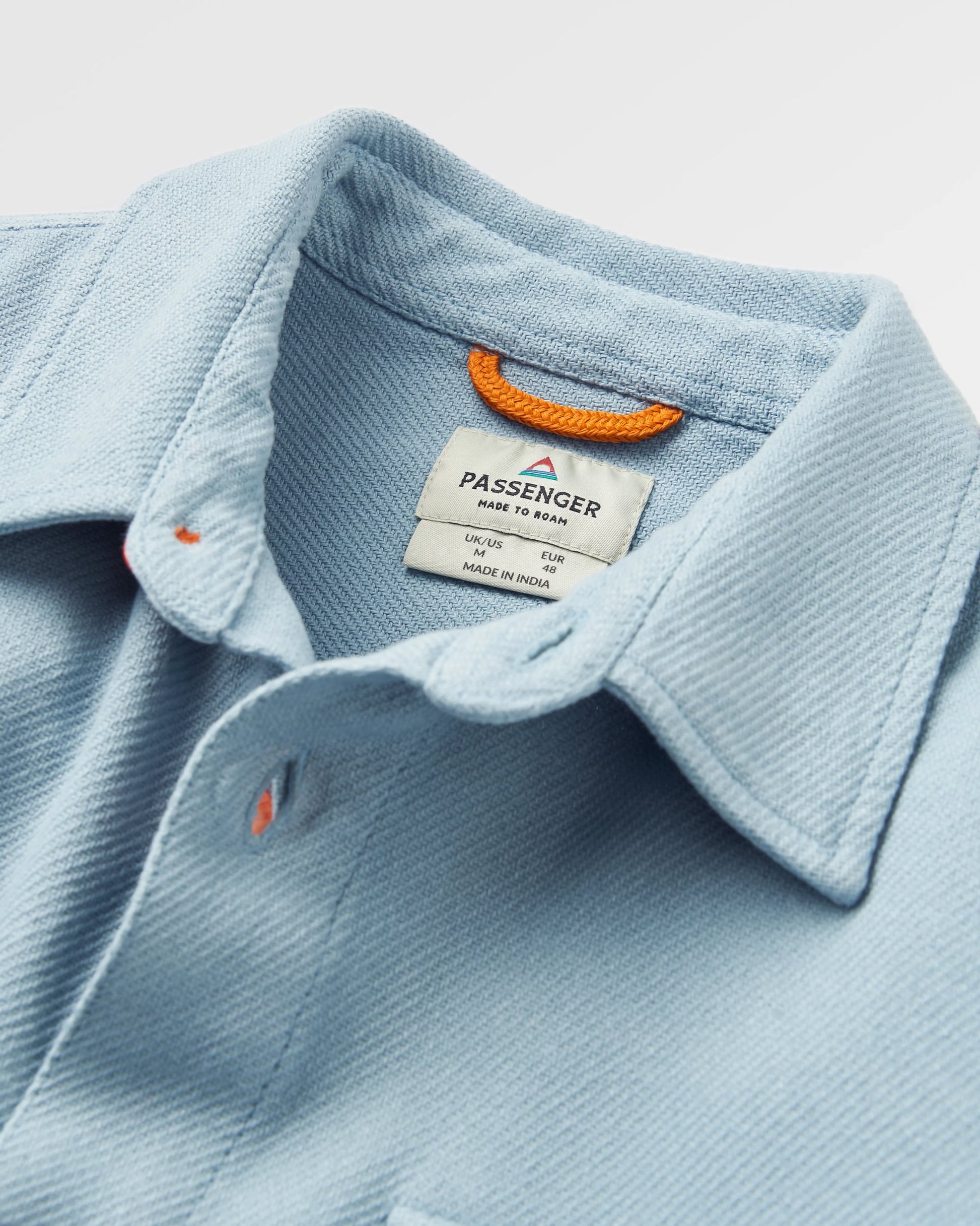 Island Heavy Twill Shirt - Faded Denim - Flatlay