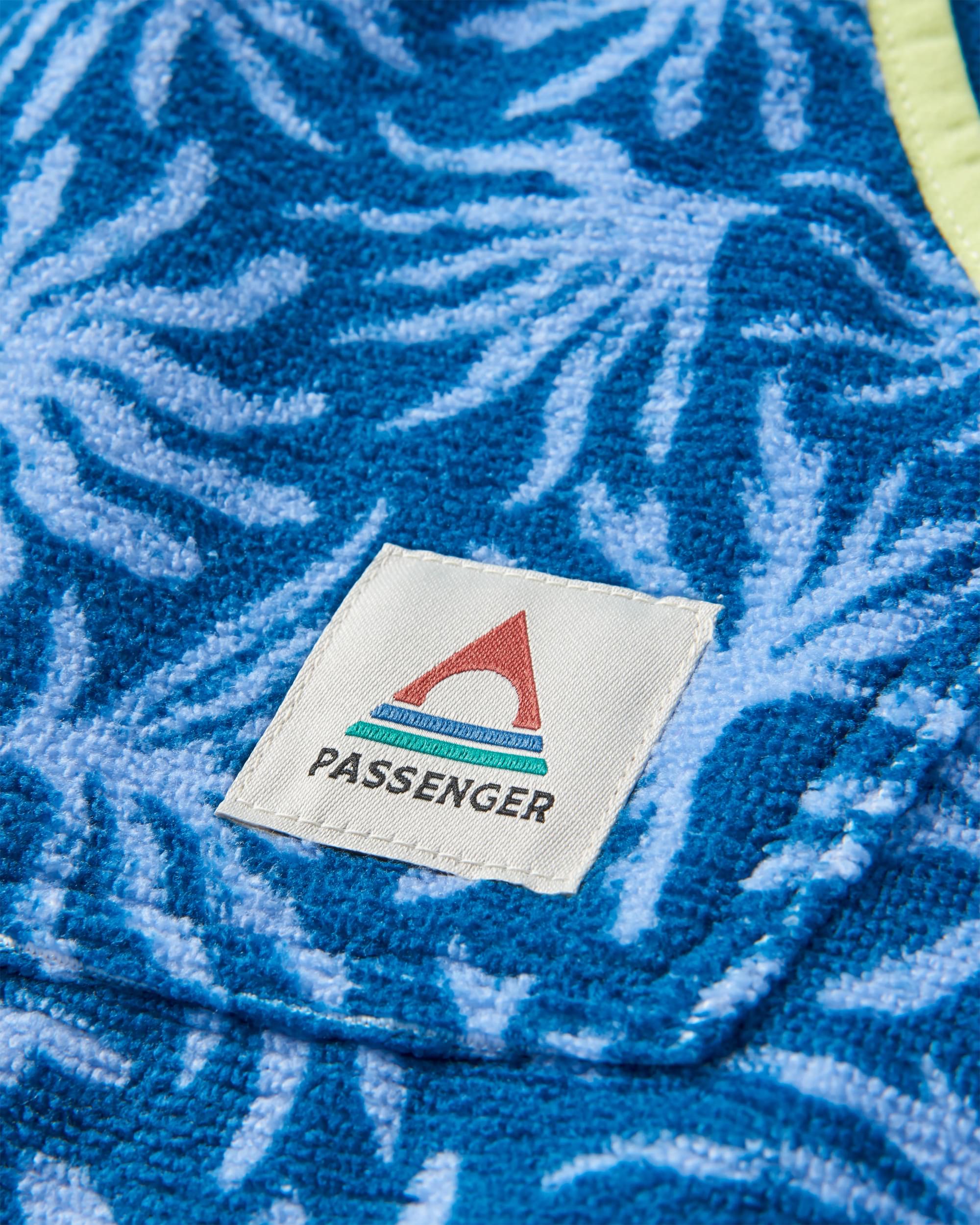 Tulum Recycled Towel Poncho - Seaweed Blue Steel - Flatlay