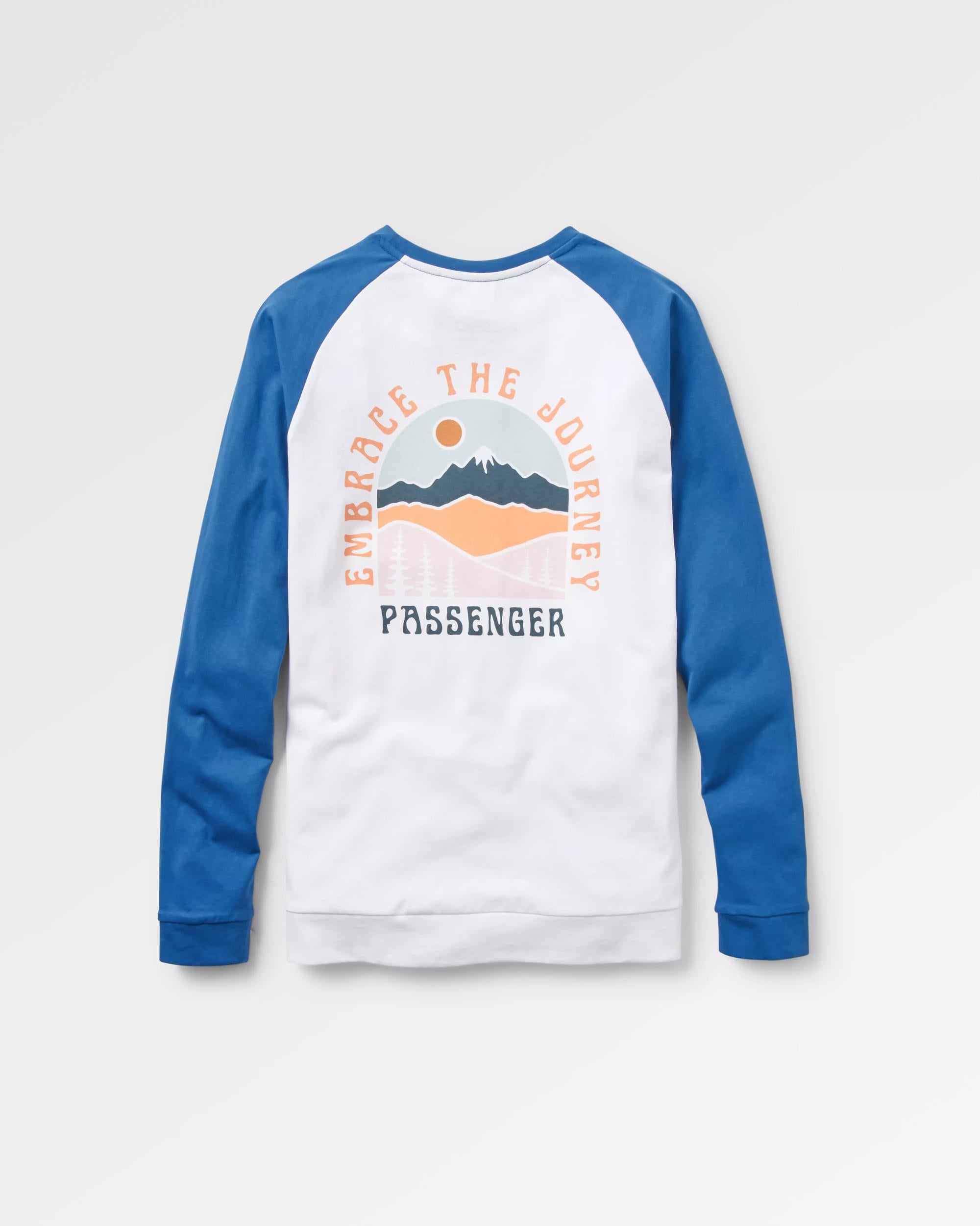 Outlook Recycled LS T-Shirt - True Blue - Flatlay