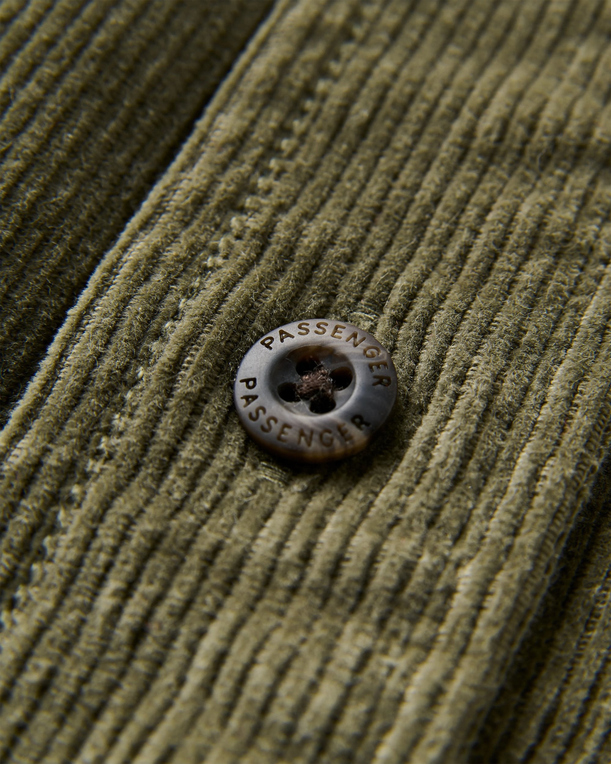 Backcountry Short Sleeve Cord Shirt - Dusty Olive - Flatlay