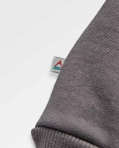 Rambling Recycled Cotton Hoodie - Charcoal - Flatlay