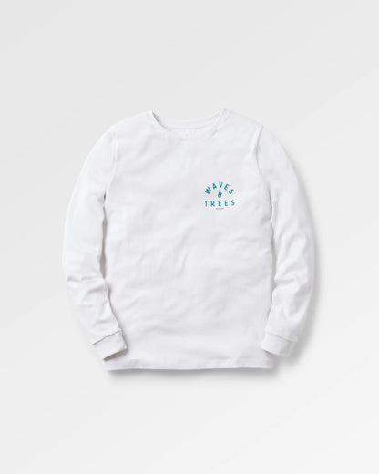 Penida Recycled Cotton LS T-Shirt - White - Flatlay