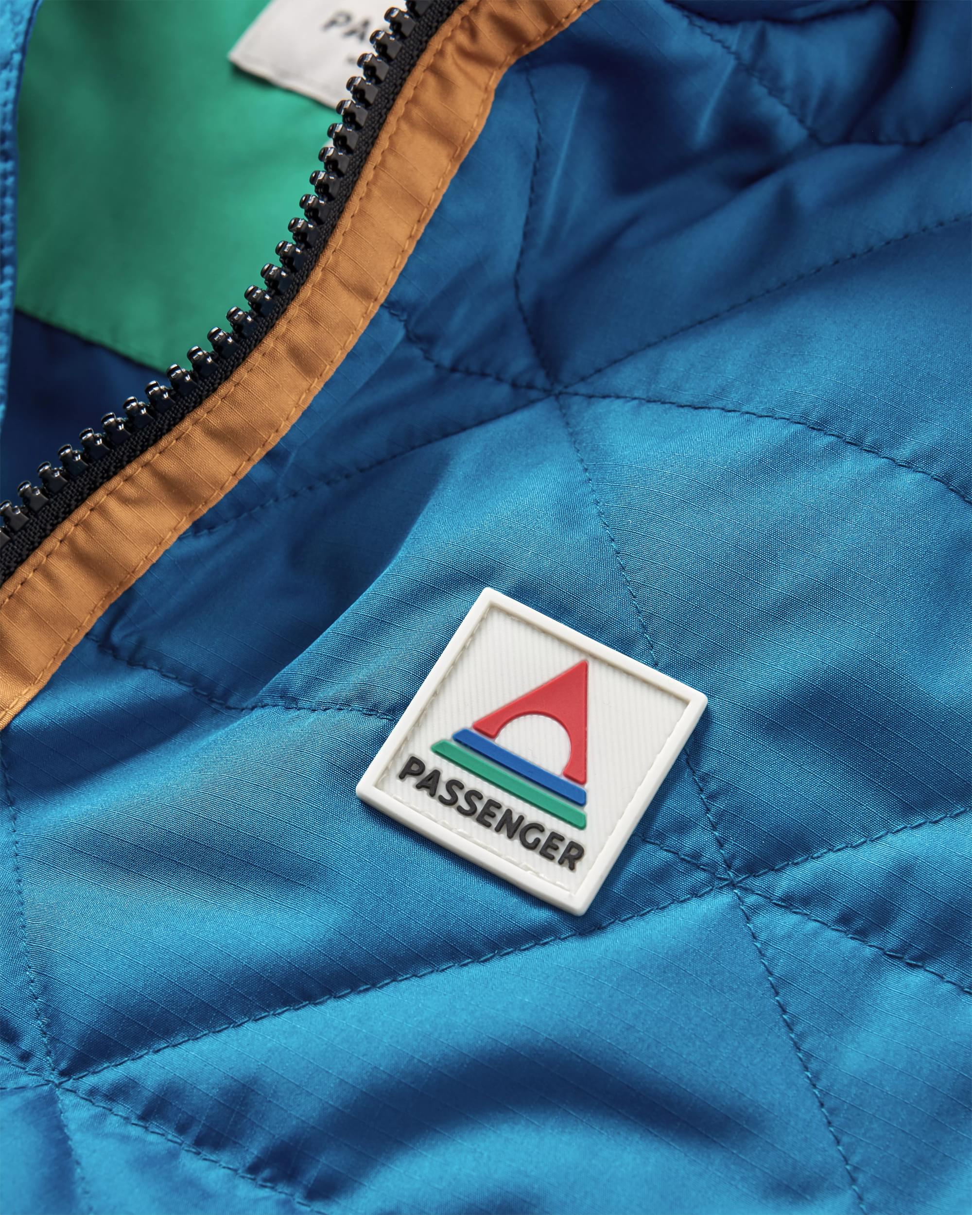Trace Recycled Thermore® Insulated Jacket - Corsair Blue/ Jungle Green - Flatlay