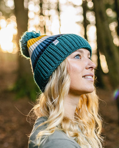 Womens_Summit Recycled Bobble Hat - Blue Coral