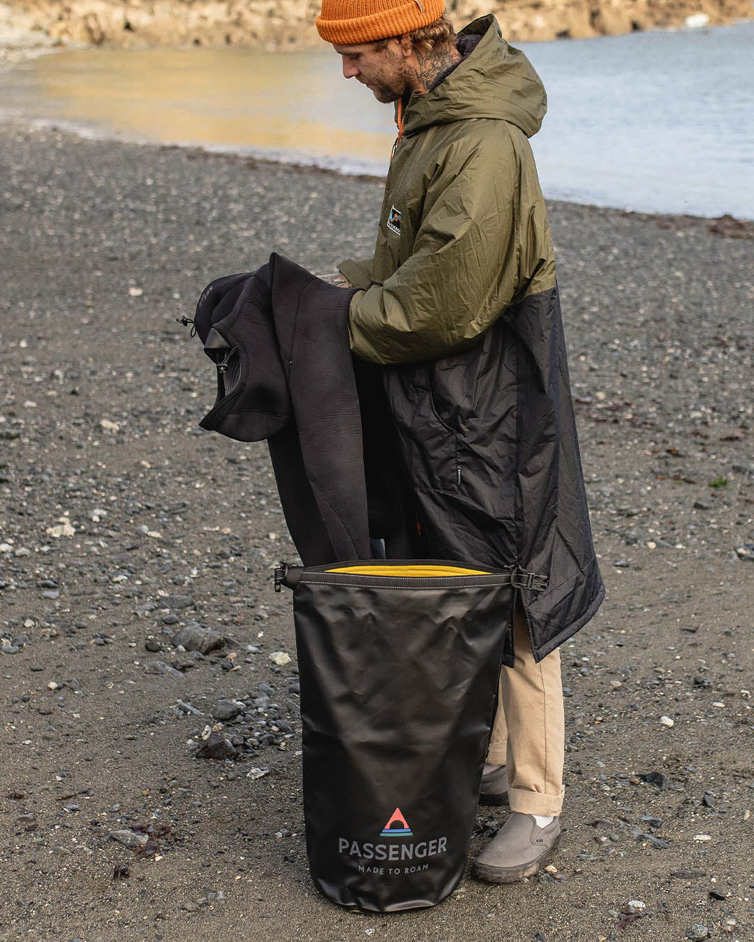 MensTide 30L Recycled Dry Bag - Black - Lifestyle