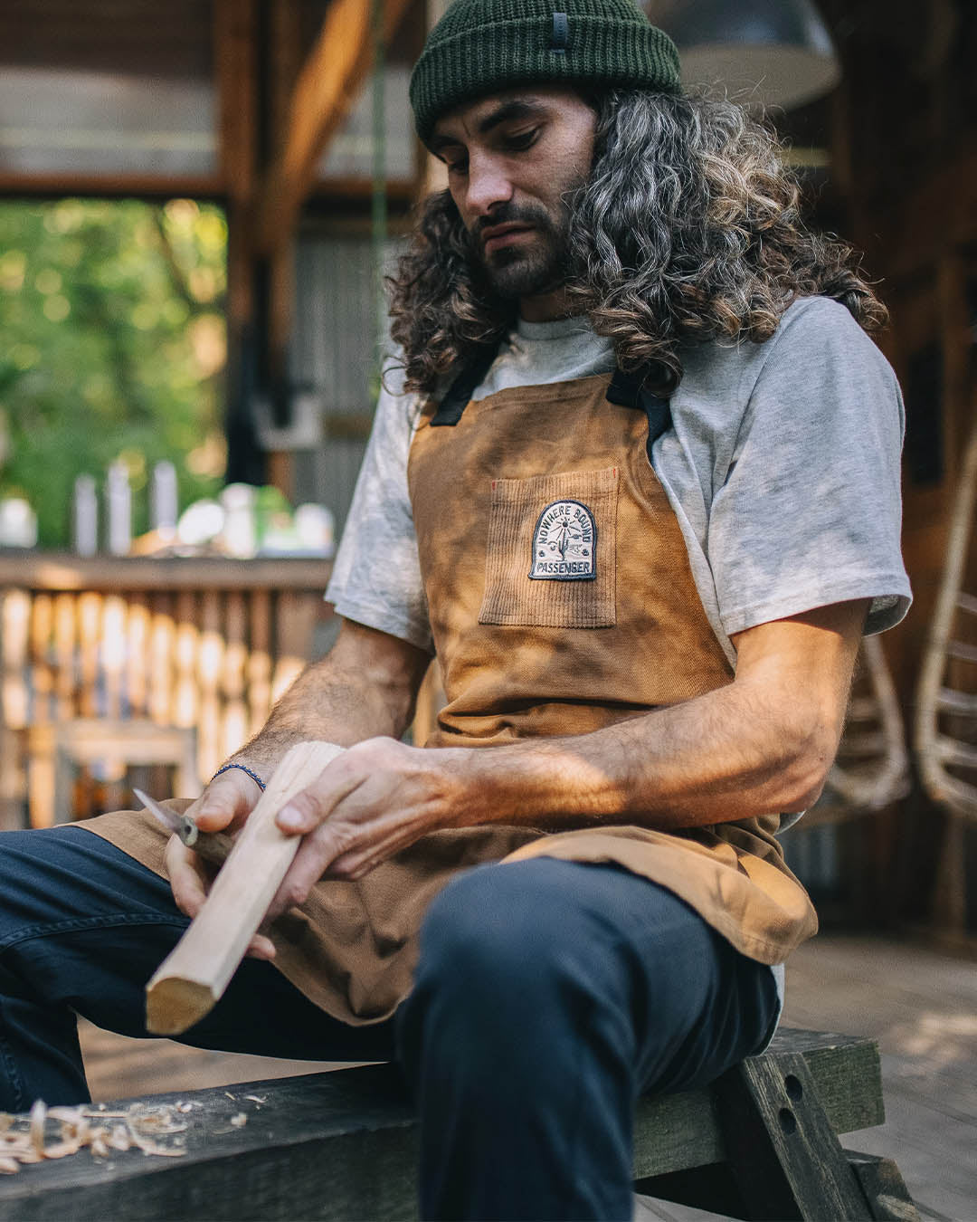 Yard Recycled Cotton Apron - Coconut
