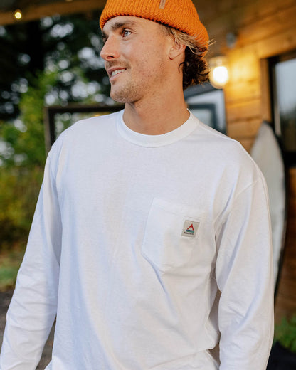 Heritage Recycled Cotton Ls T-Shirt - White