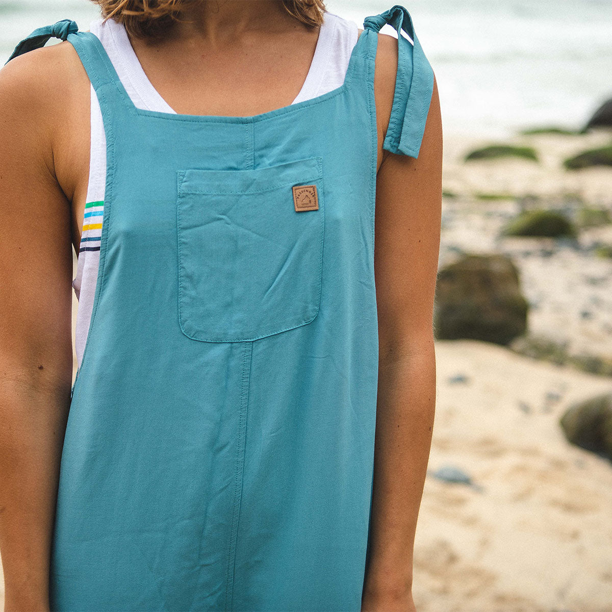 Lazy Day Dungarees - Ocean Blue