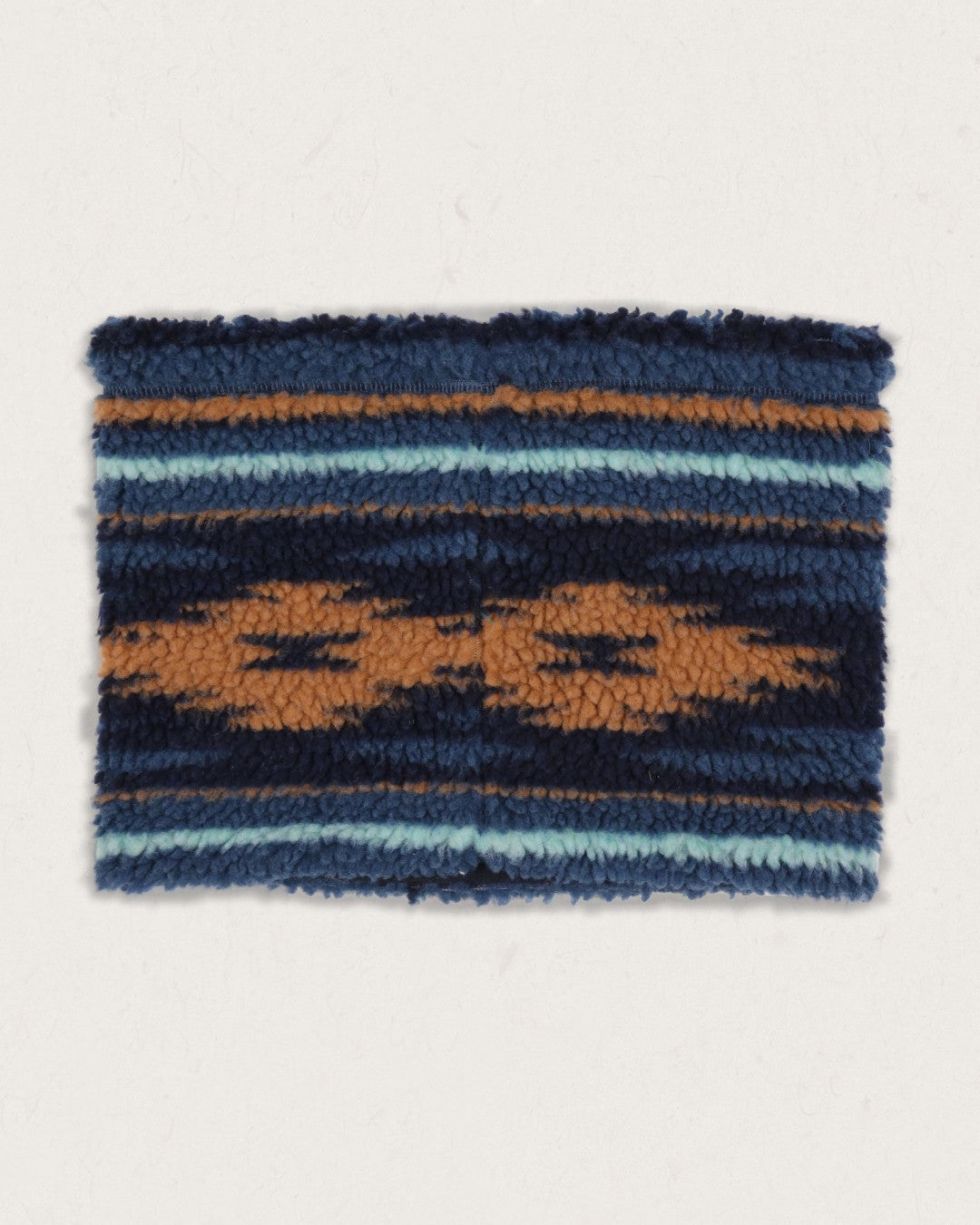 Mulled Recycled Sherpa Fleece Snood - Blue Coral Geo Pattern