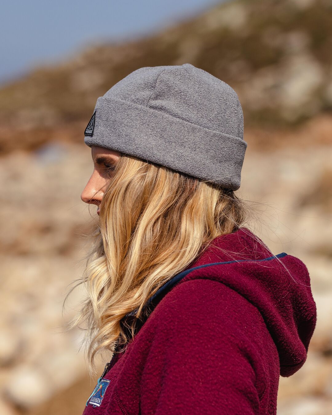 Womens_Wanderer Recycled Polar Beanie - Grey Marl