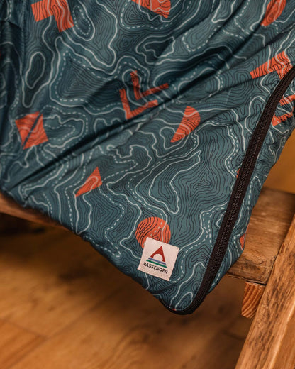 Twilight Recycled Sleeping Bag - Mediterranean Map